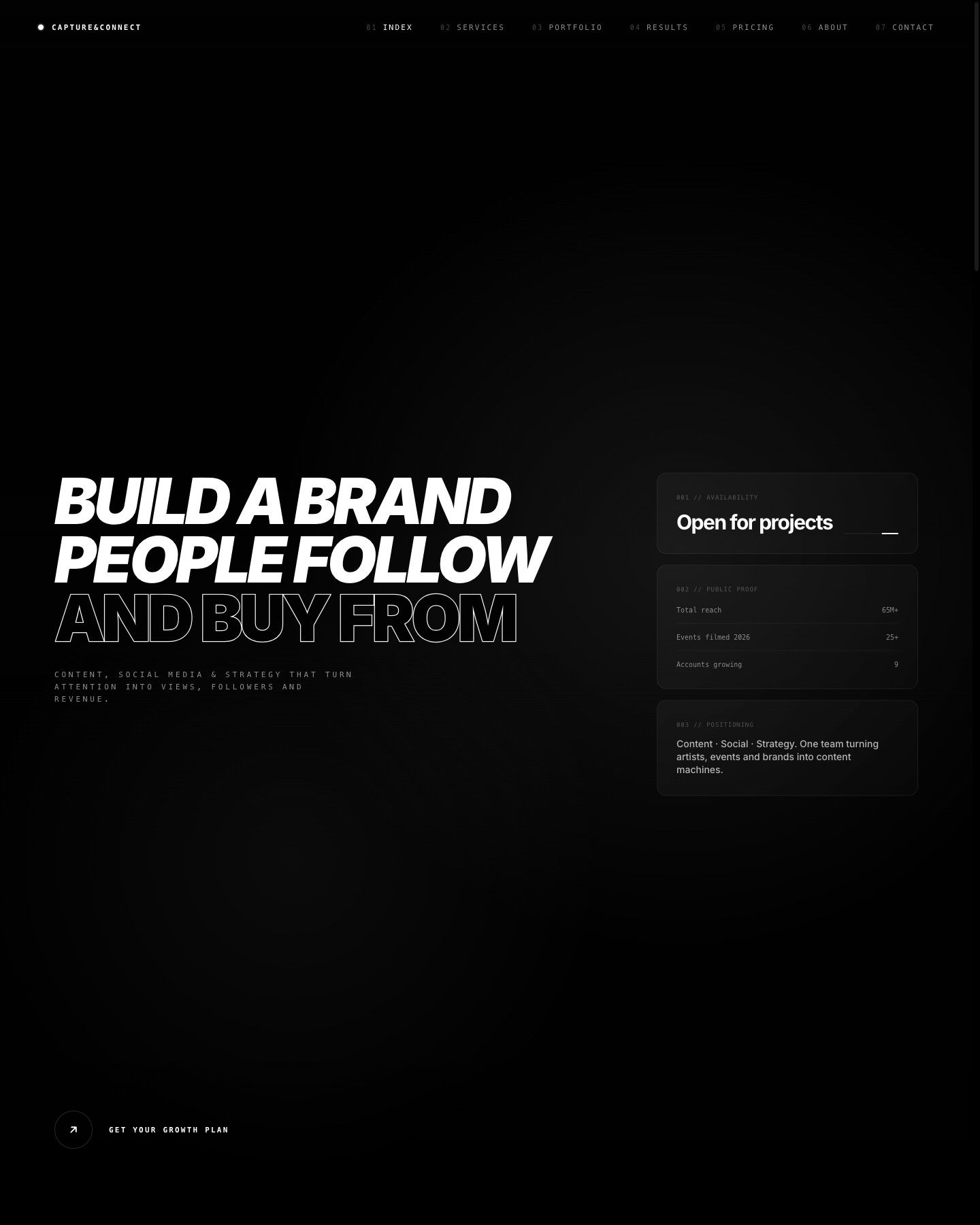 Capture & Connect · This Site — website by Capture & Connect